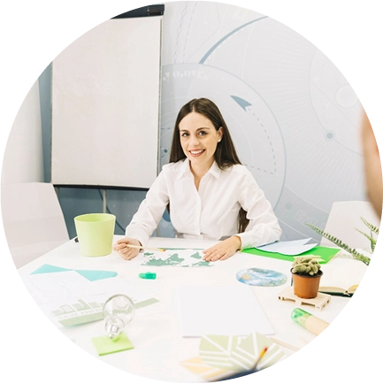 Professional on video call